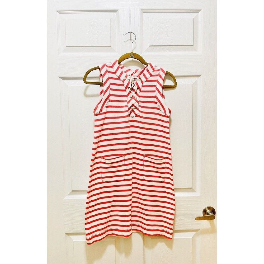 Kate Spade Women's Sleeveless Dress Size XS Striped Orange White